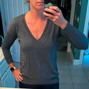 Gray banana republic long sleeve thin sweater